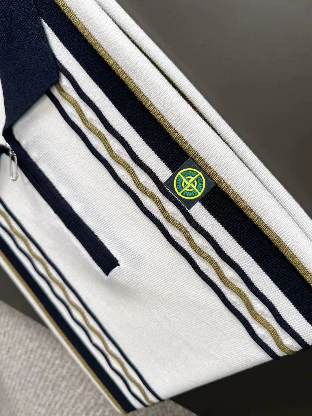 Striped Half-Zip Knit Polo Shirt D20015243 — view 7