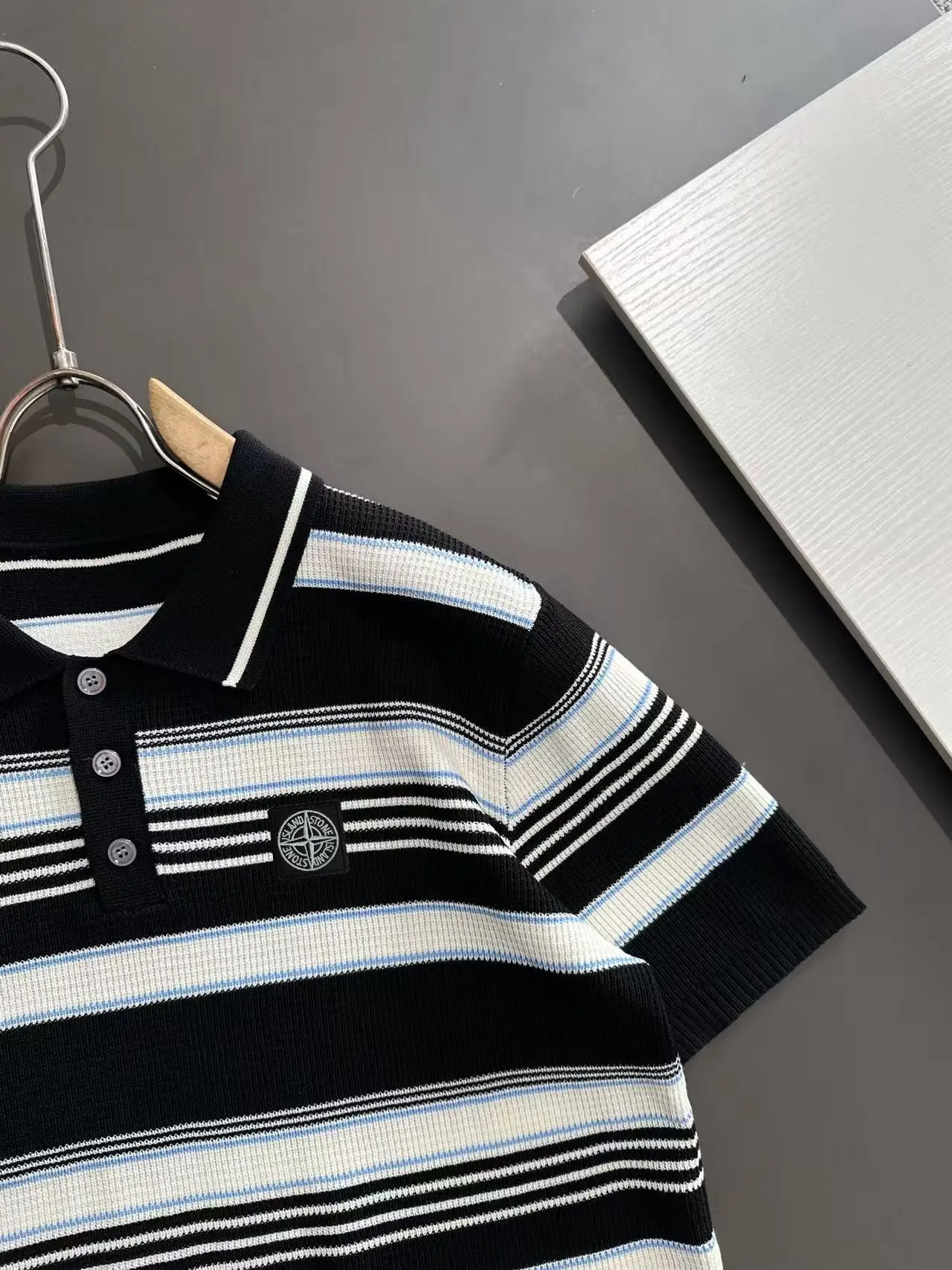 Striped Knit Polo Shirt D20015170 — view 2