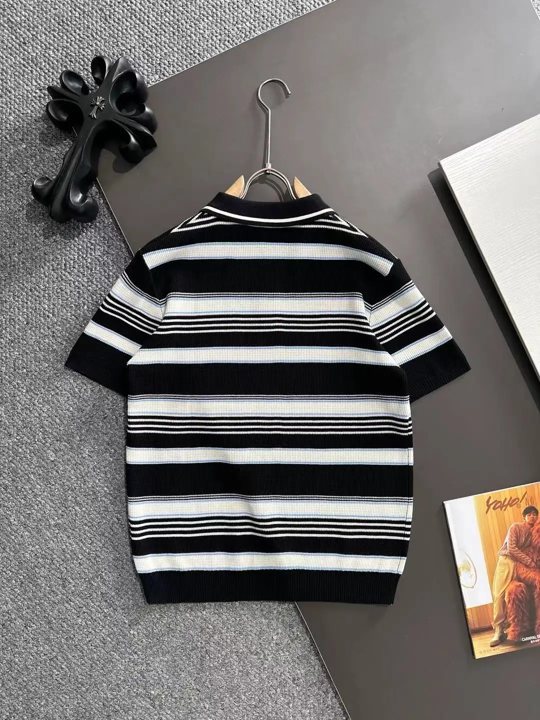 Striped Knit Polo Shirt D20015170 — view 9