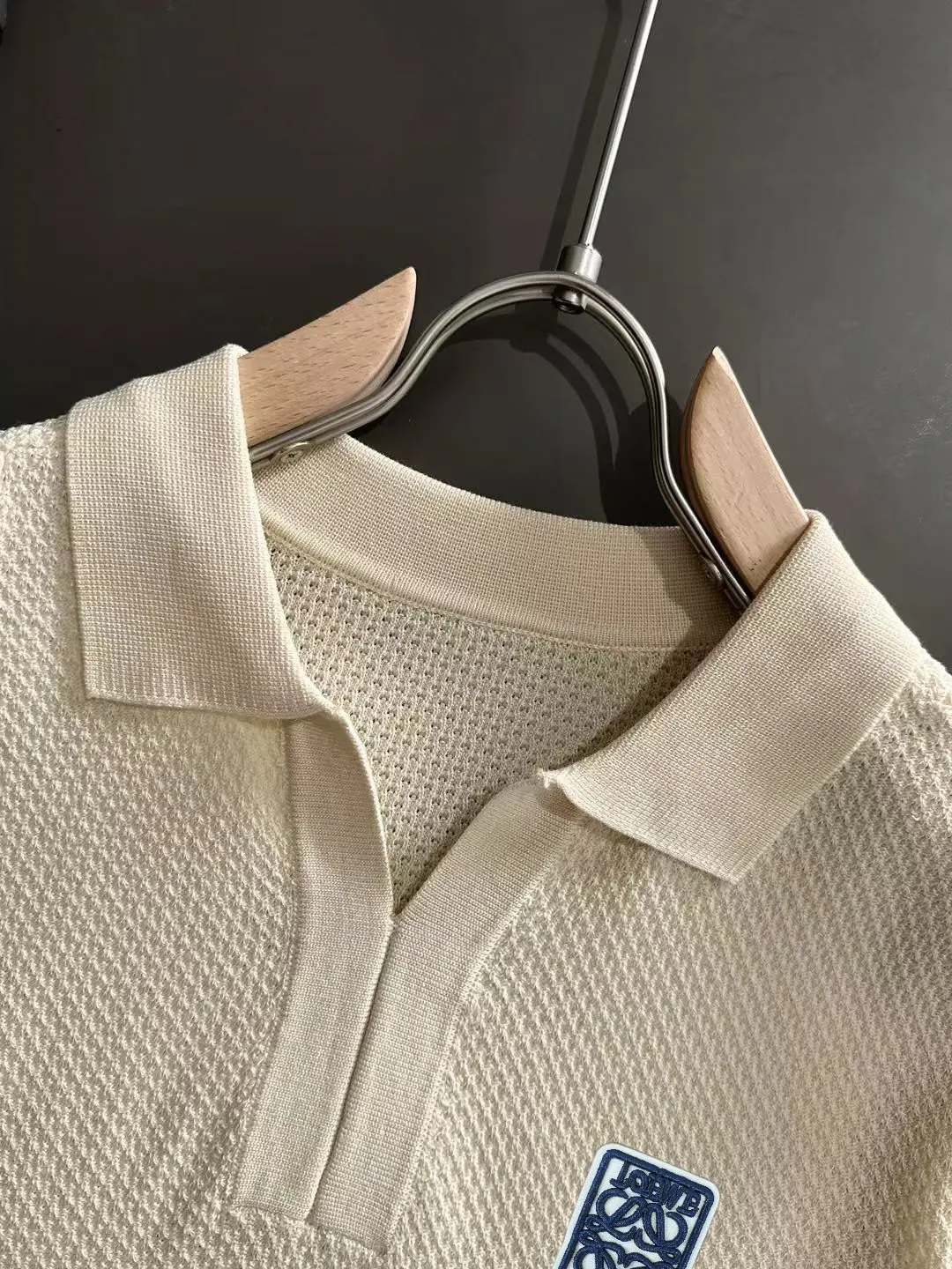 Waffle-Knit Cotton-Blend Polo Shirt D20015240 — view 3