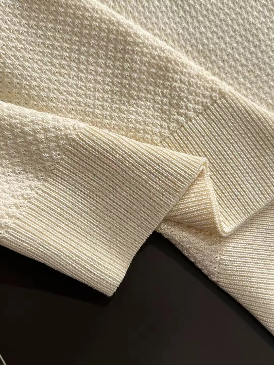 Waffle-Knit Cotton-Blend Polo Shirt D20015240 — view 5