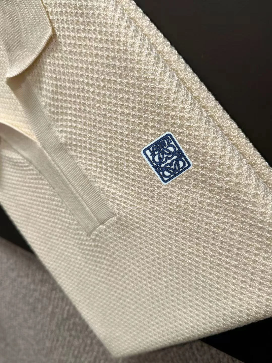 Waffle-Knit Cotton-Blend Polo Shirt D20015240 — view 7