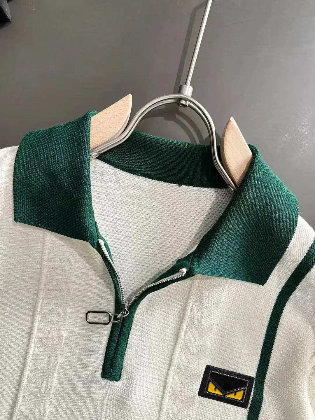 Contrast-Trim Half-Zip Knit Polo Shirt D20015230 — view 3