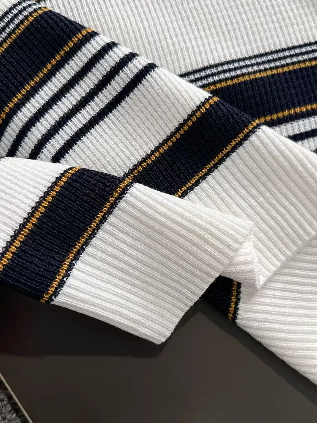 Striped Knit Polo Shirt D20015246 — view 6