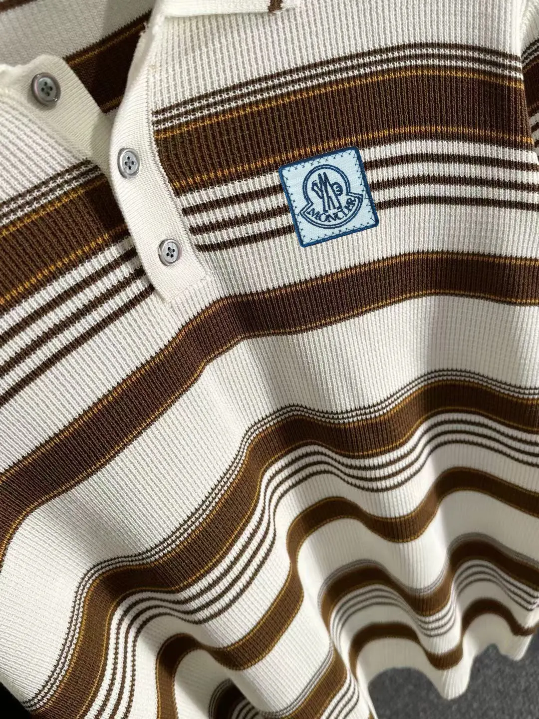 Striped Knit Polo Shirt D20015247 — view 7