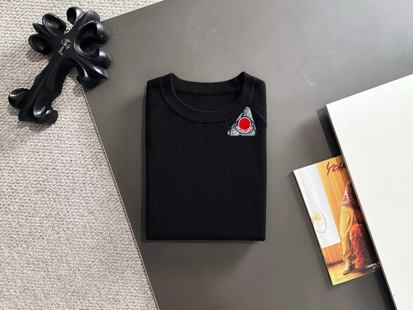 Ribbed Knit Crew-Neck T-Shirt D20015163 — view 8