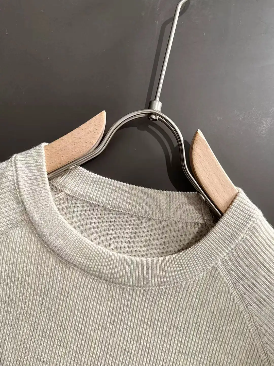Ribbed Knit Short-Sleeve Sweater D20015269 — view 3