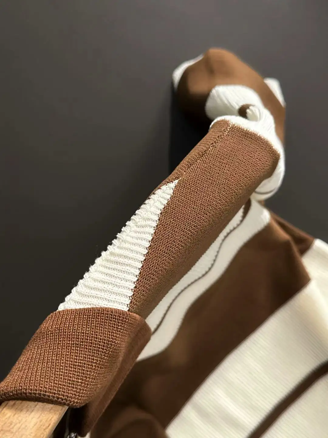 Striped Knit Half-Zip Polo Shirt D20015251 — view 4