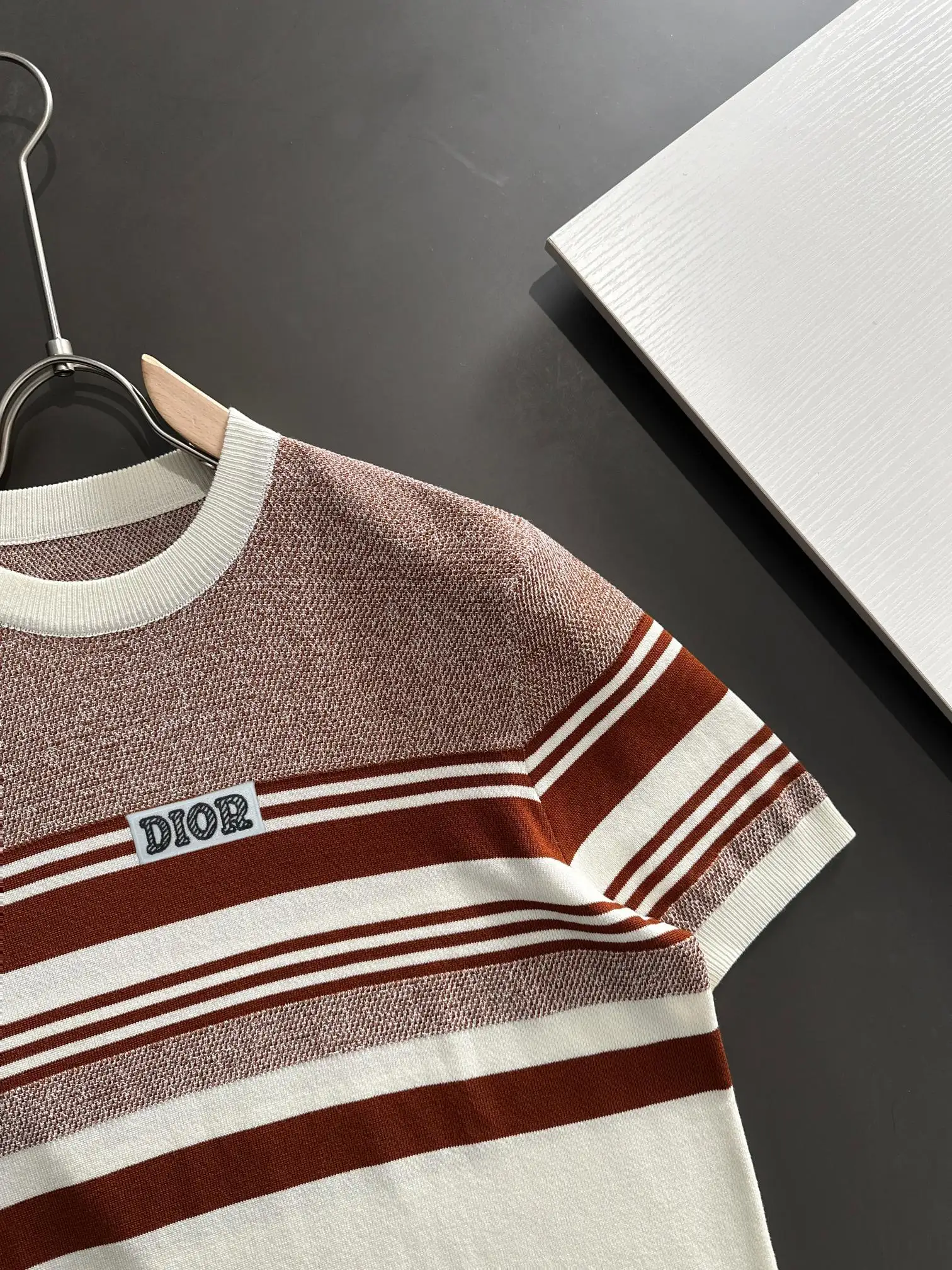 Striped Jacquard Knit T-Shirt D20015223 — view 2