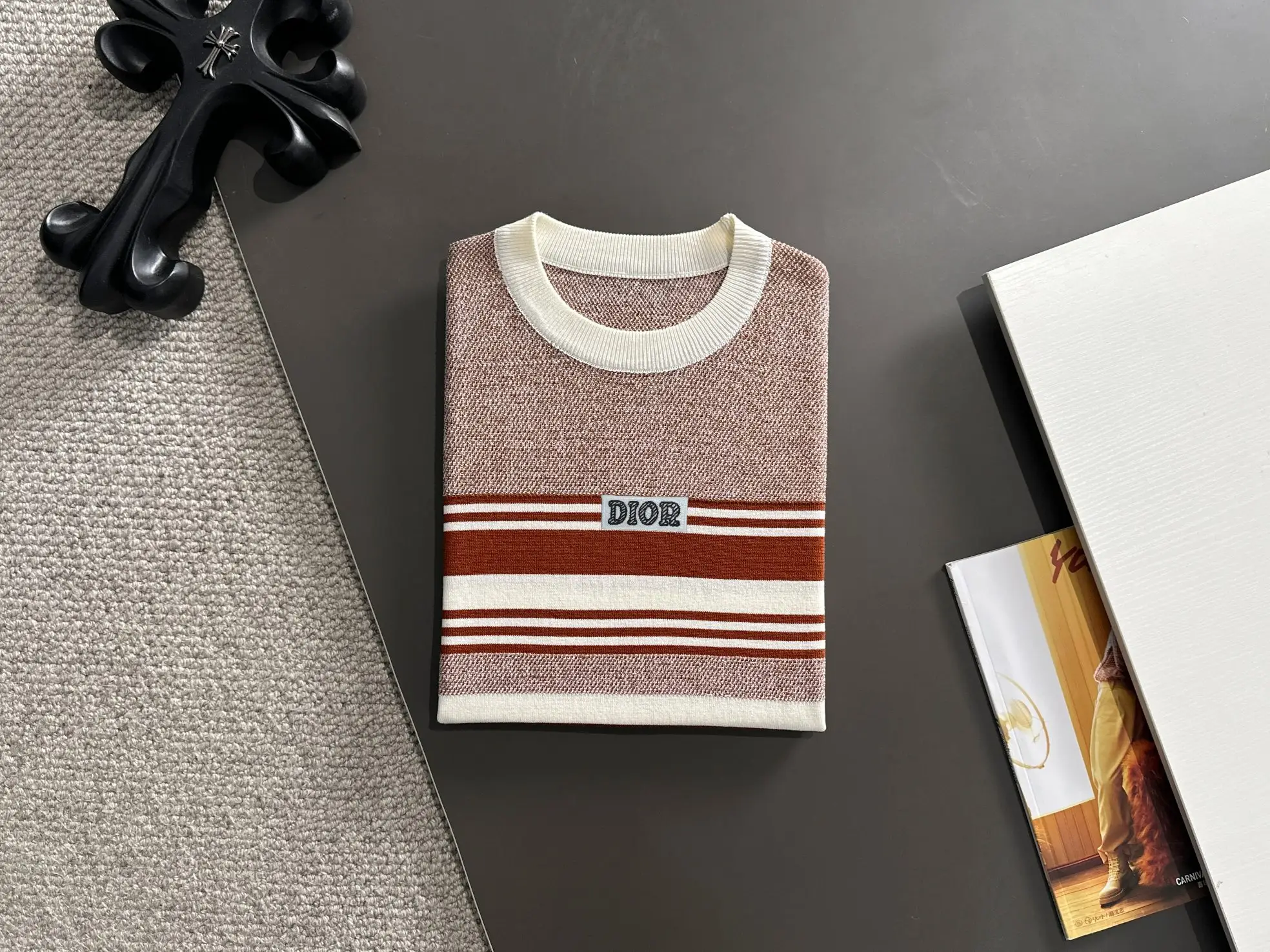Striped Jacquard Knit T-Shirt D20015223 — view 8