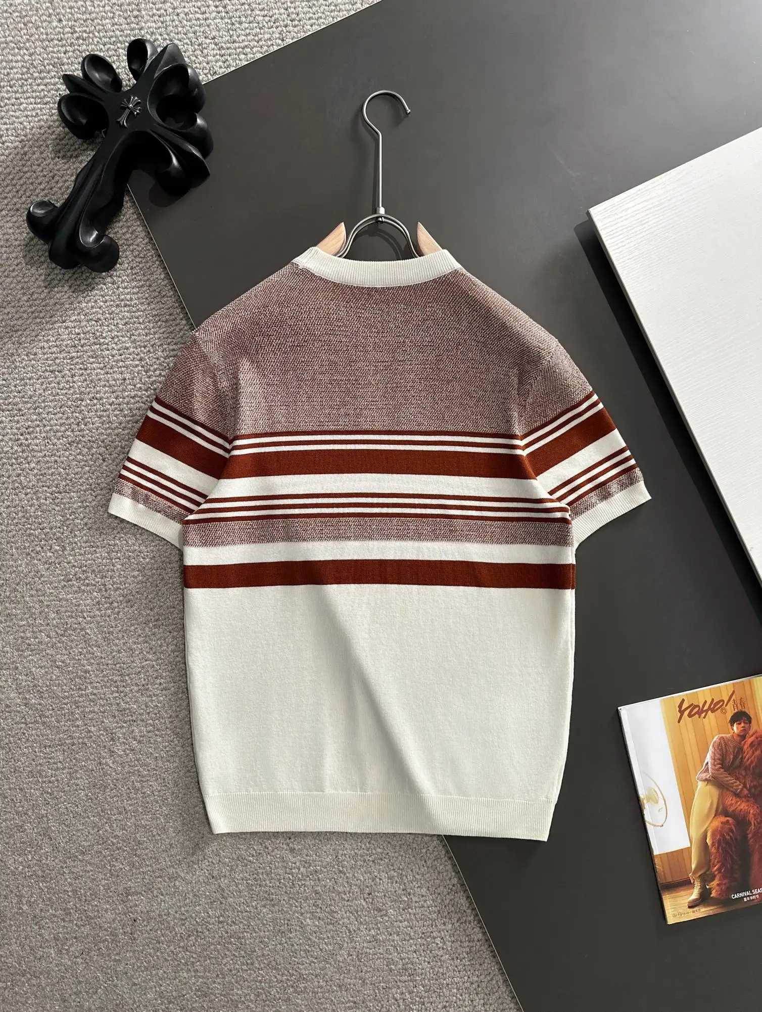 Striped Jacquard Knit T-Shirt D20015223 — view 9