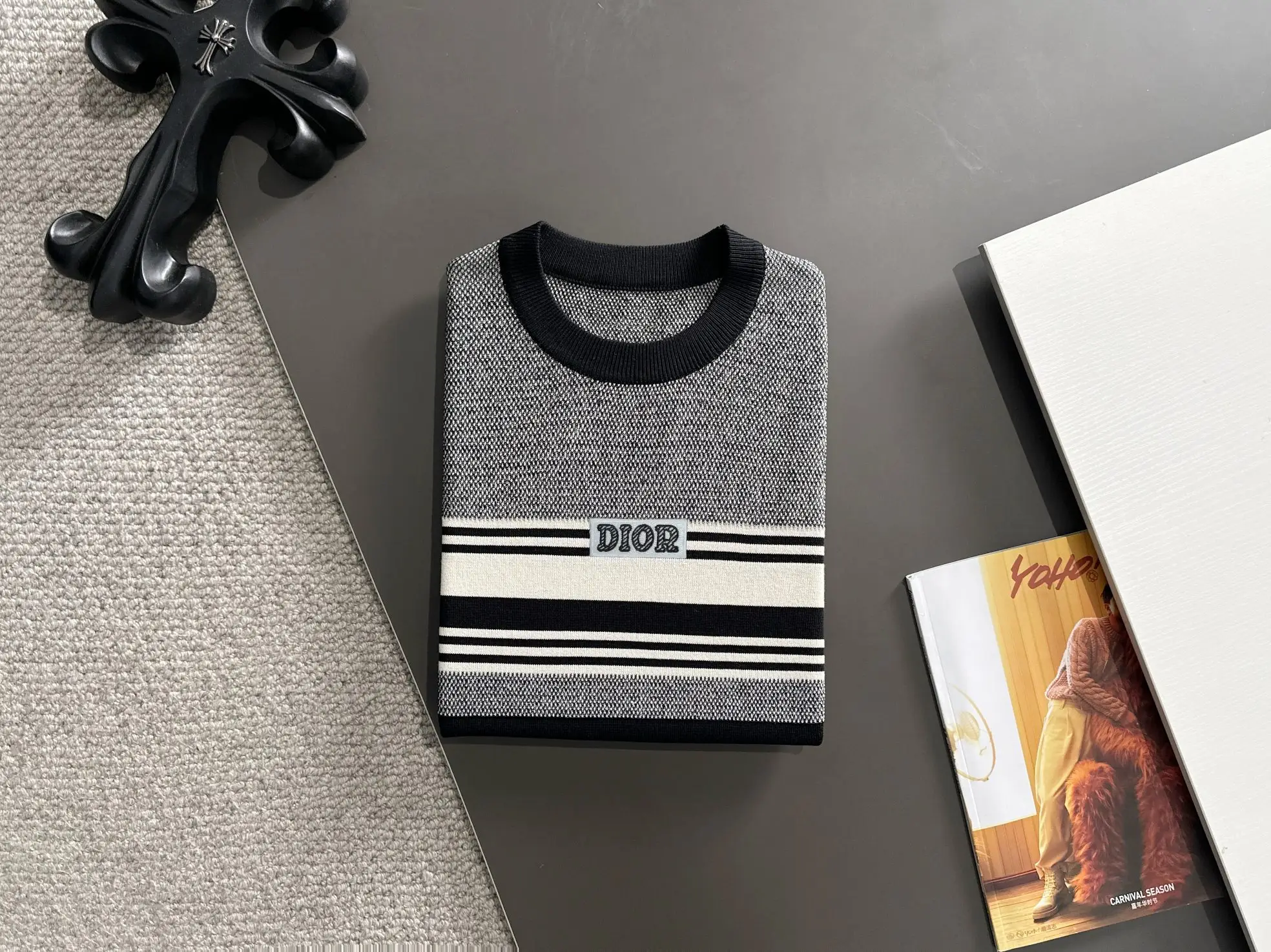 Striped Jacquard Knit T-Shirt D20015225 — view 8
