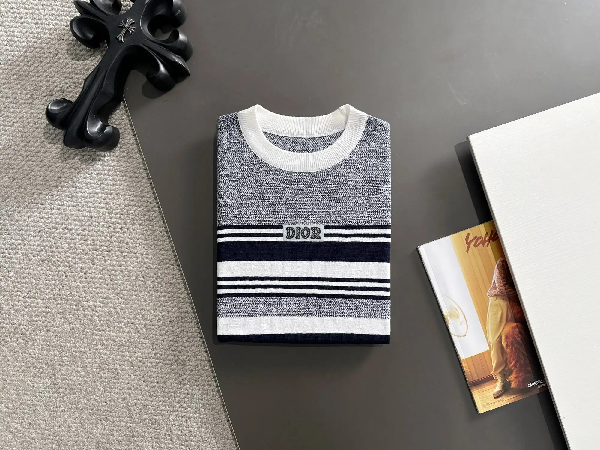 Striped Jacquard Knit T-Shirt D20015222 — view 8