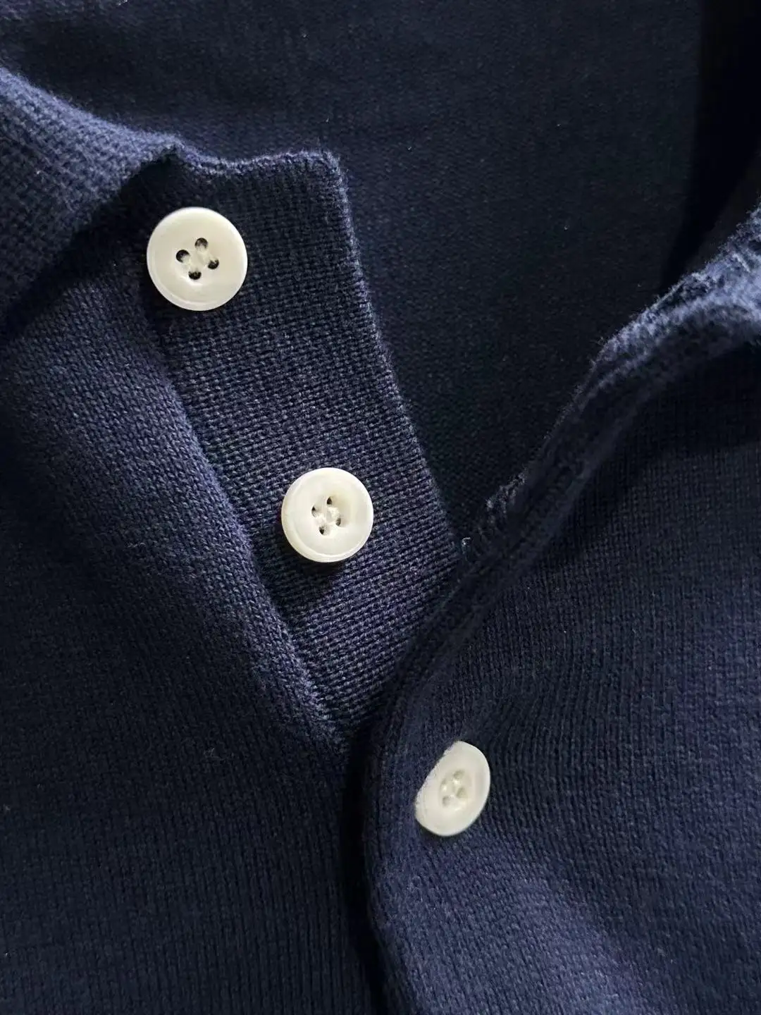 Logo-Patch Silk-Blend Knit Polo Shirt D20015233 — view 4