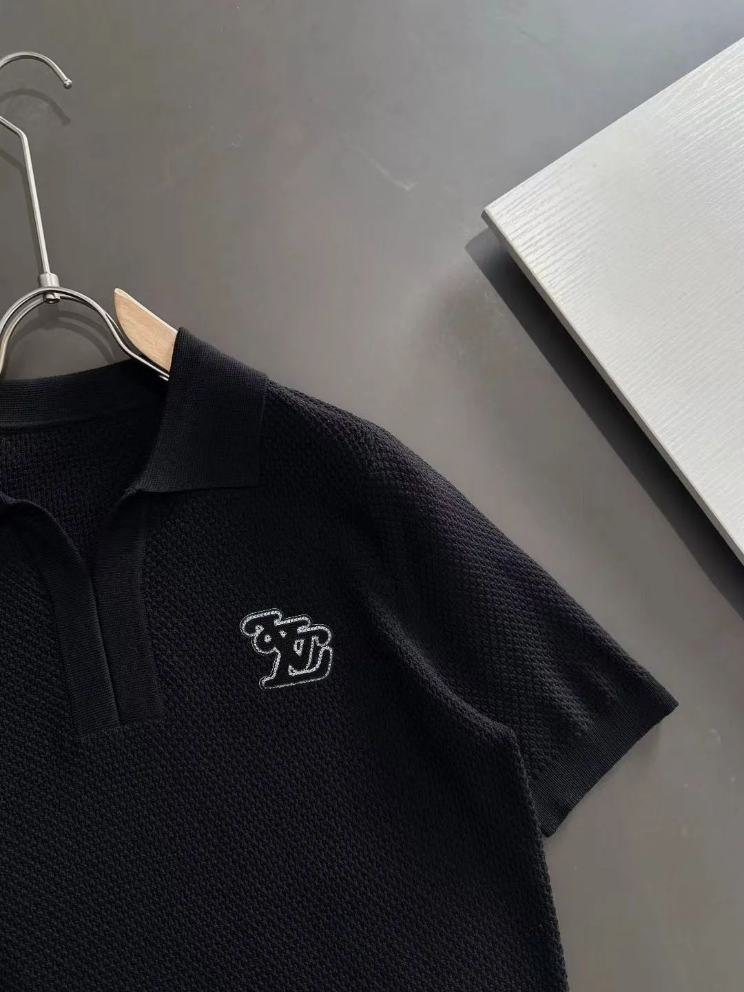 Waffle-Knit Cotton-Blend Polo Shirt D20015166 — view 2