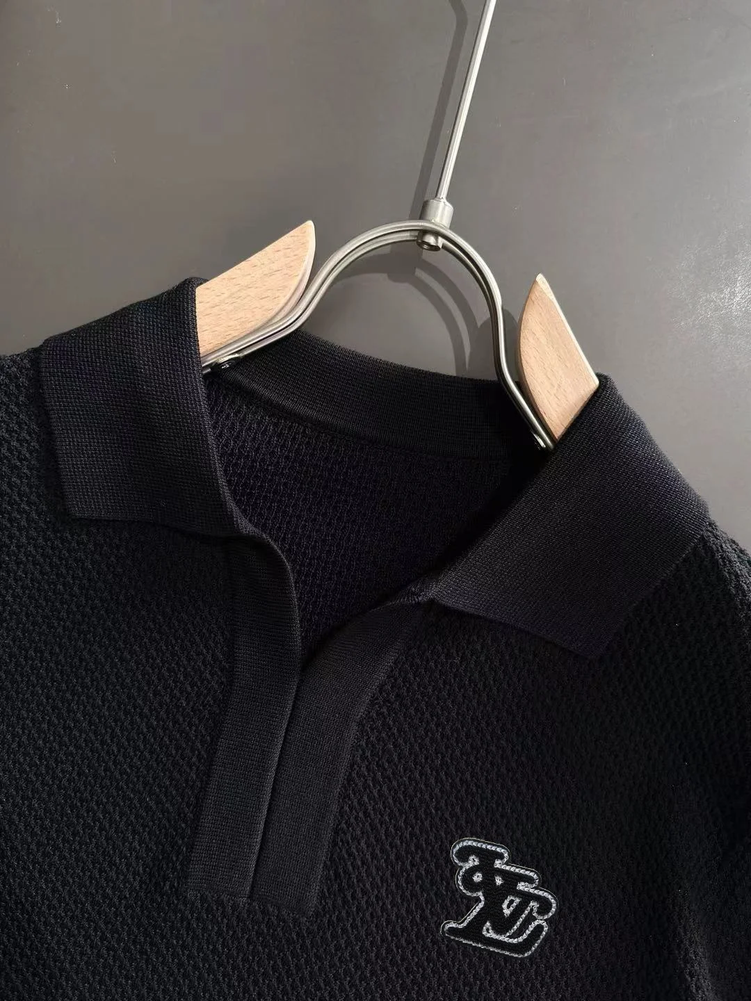 Waffle-Knit Cotton-Blend Polo Shirt D20015166 — view 3