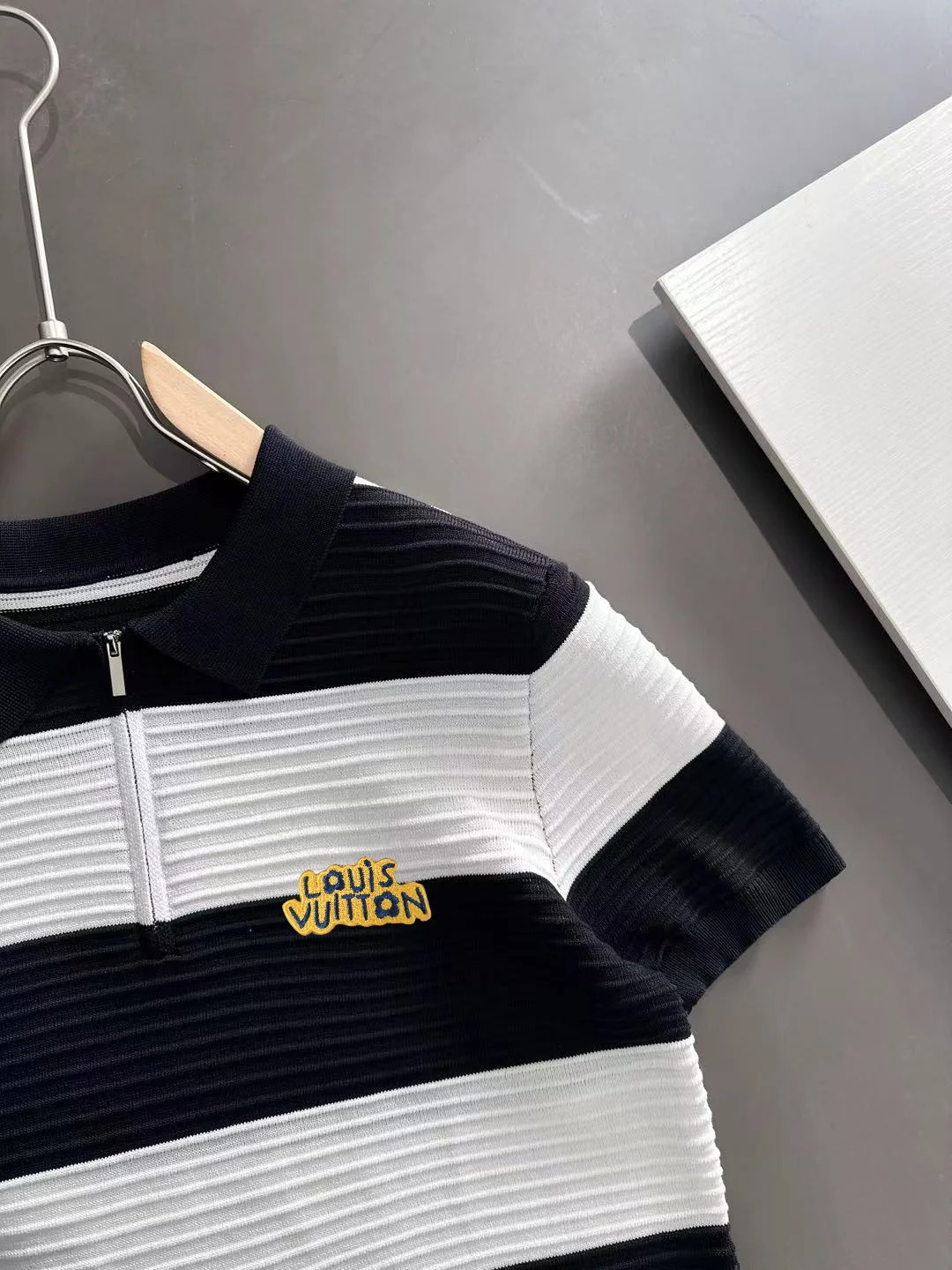 Striped Half-Zip Knit Polo Shirt D20015187 — view 2