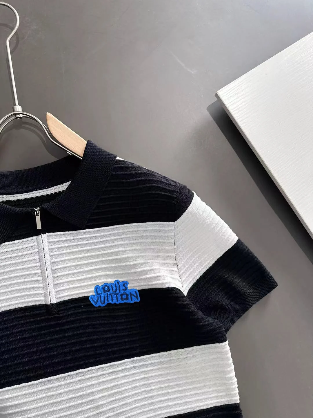 Striped Half-Zip Knit Polo Shirt D20015189 — view 2
