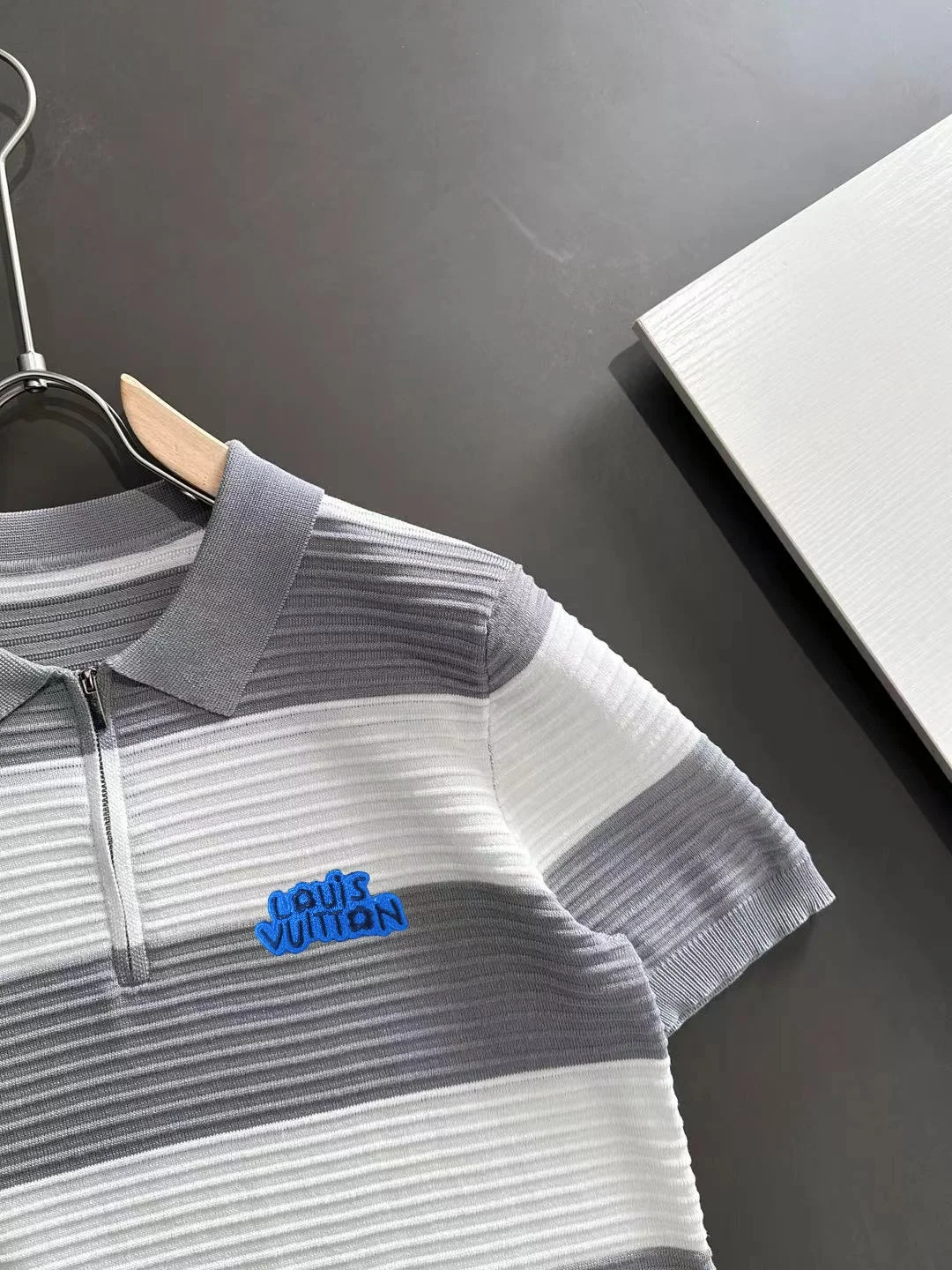 Striped Half-Zip Knit Polo Shirt D20015190 — view 2