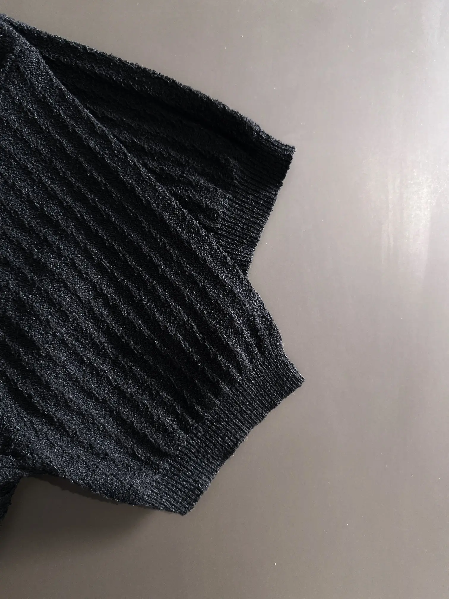 Textured Knit Short-Sleeve Polo Shirt D20015213 — view 5