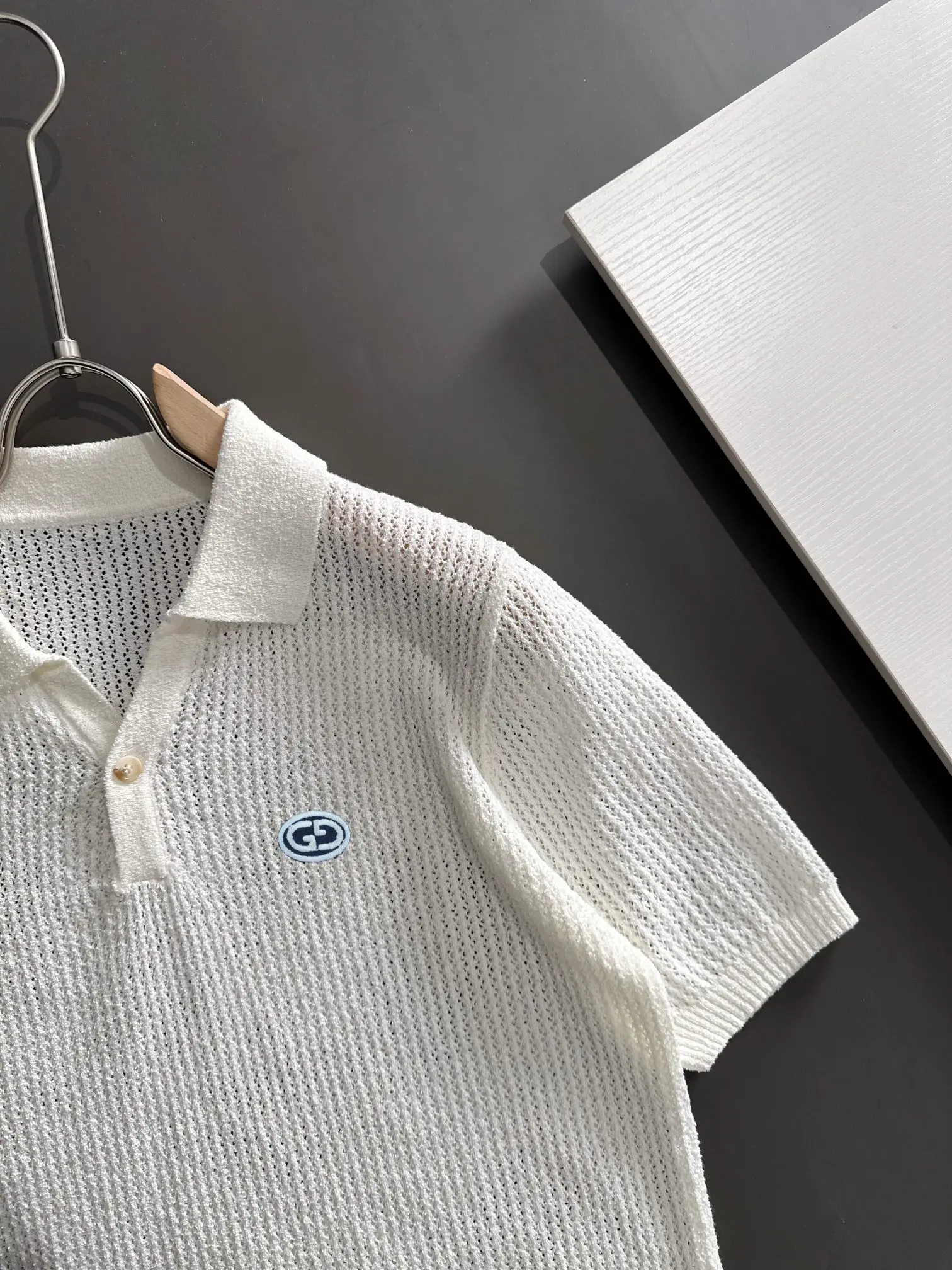 Open-Knit Mesh Polo Shirt D21013583 — view 2