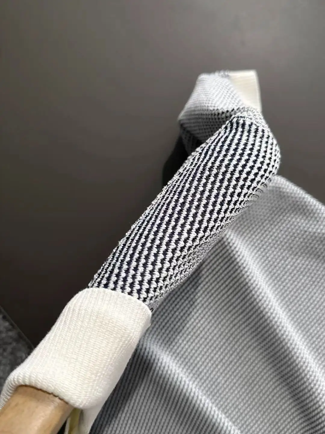 Textured Stripe Knit Polo Shirt D21013598 — view 4
