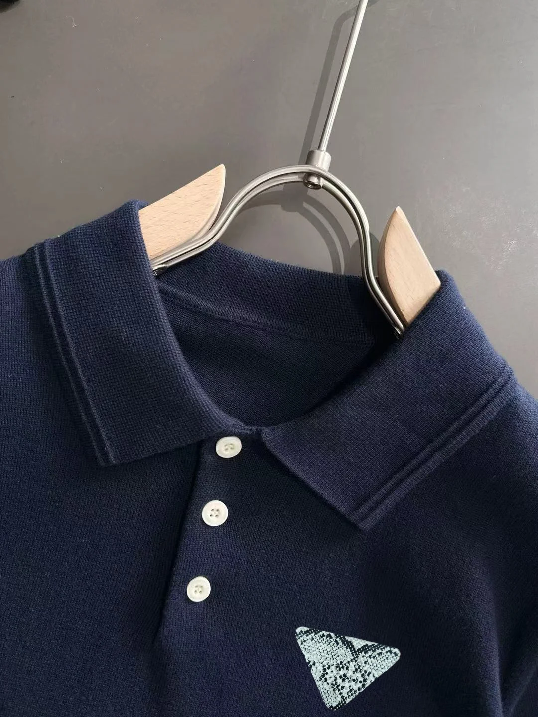 Logo-Embroidered Silk-Blend Knit Polo Shirt D21013573 — view 3