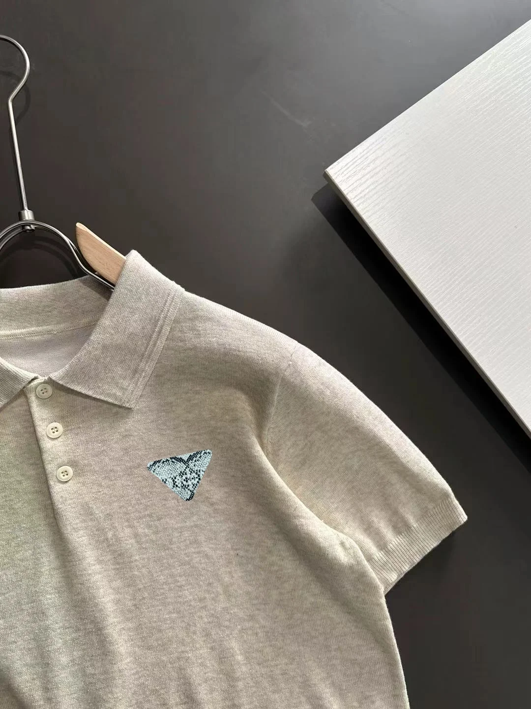 Logo-Embroidered Silk-Blend Knit Polo Shirt D21013574 — view 2