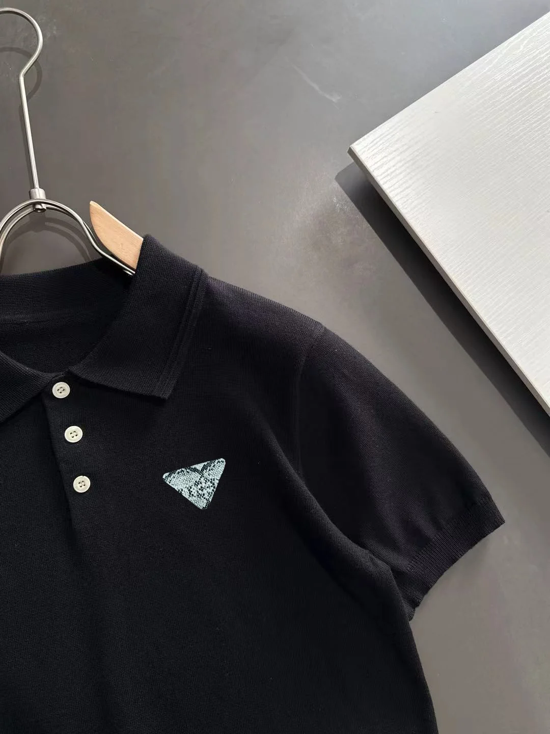 Logo-Embroidered Silk-Blend Knit Polo Shirt D21013572 — view 2