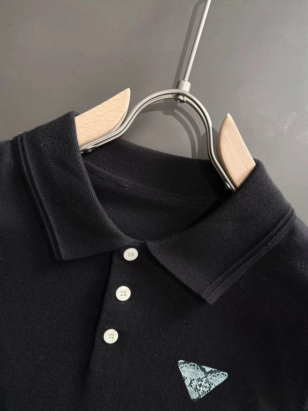 Logo-Embroidered Silk-Blend Knit Polo Shirt D21013572 — view 3