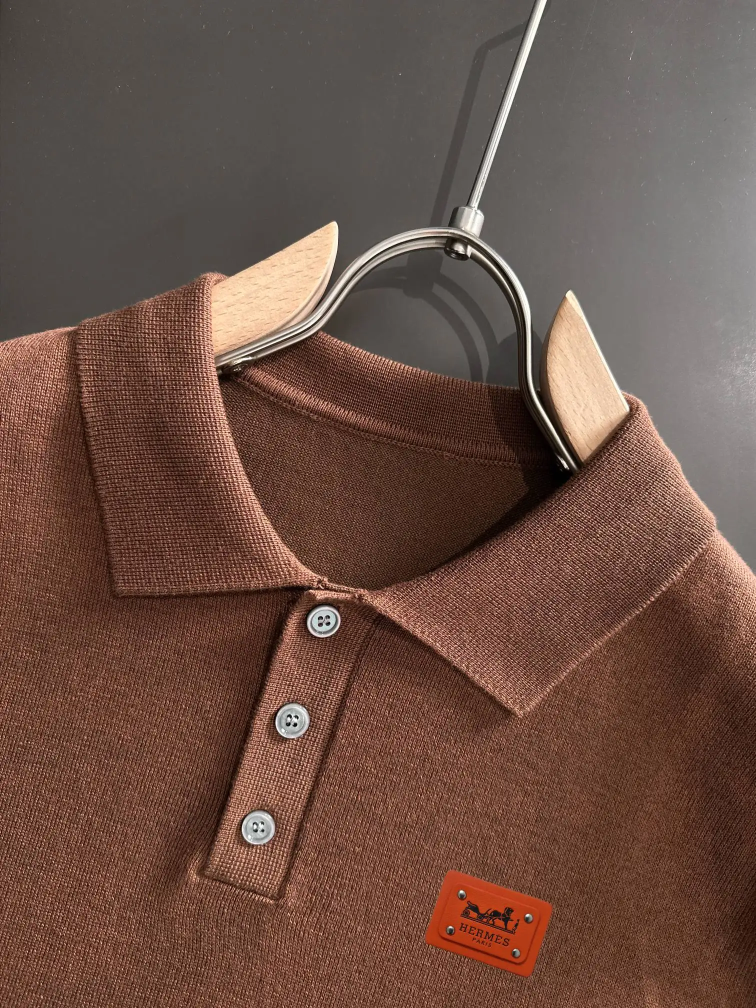 Contrast Stitch Knit Polo Shirt D21013580 — view 3