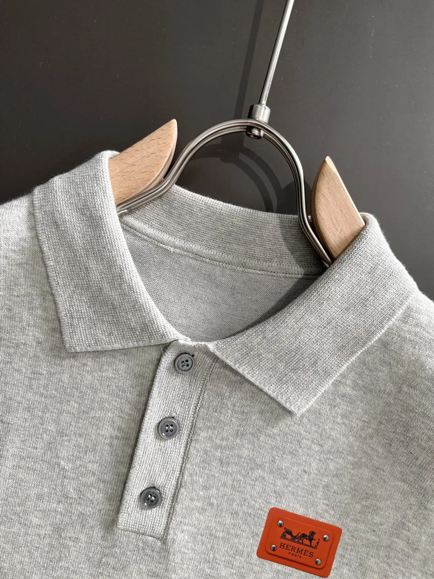 Contrast Stitch Knit Polo Shirt D21013581 — view 3
