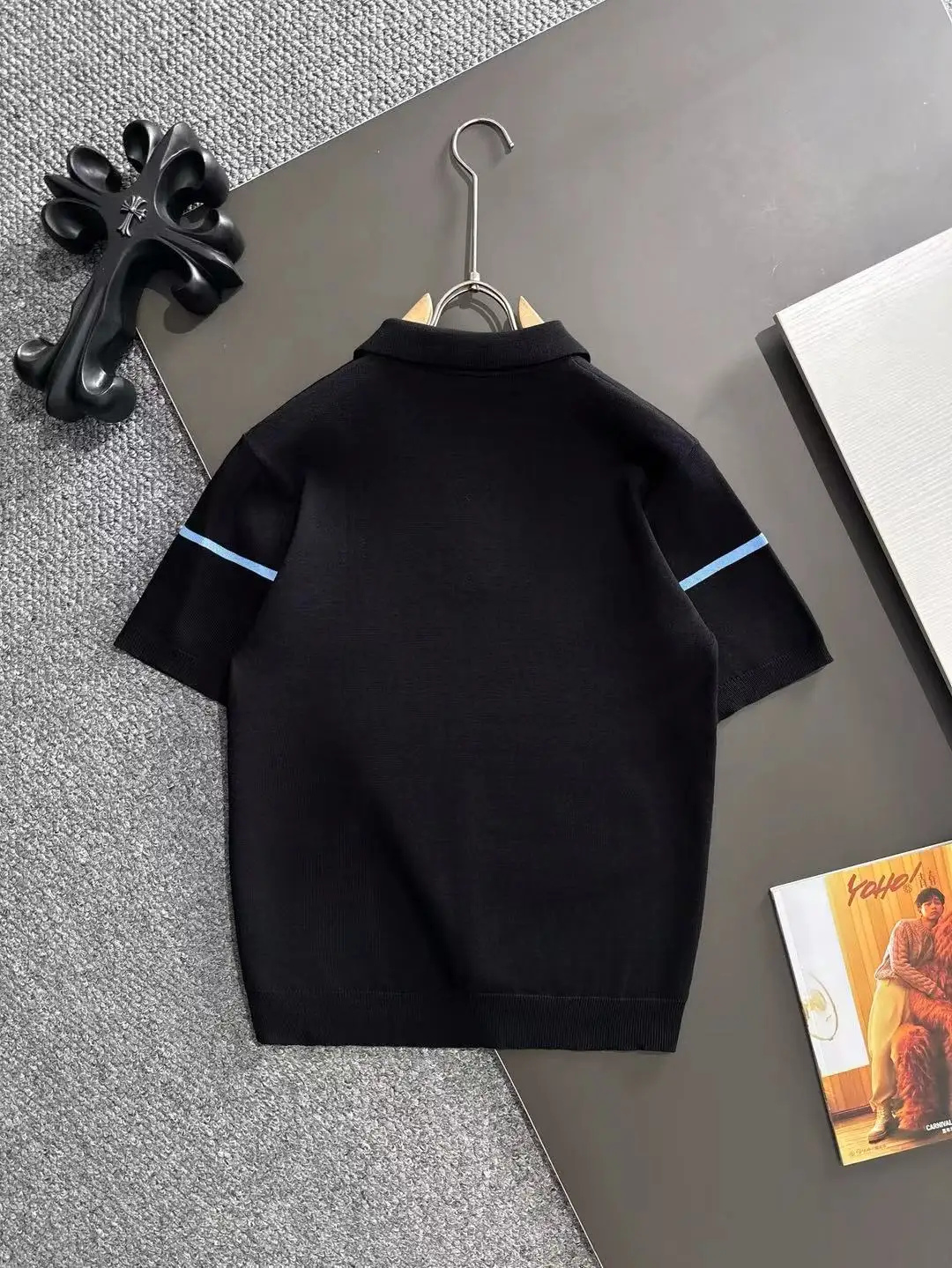 Striped Knit Half-Zip Polo Shirt D21013588 — view 9