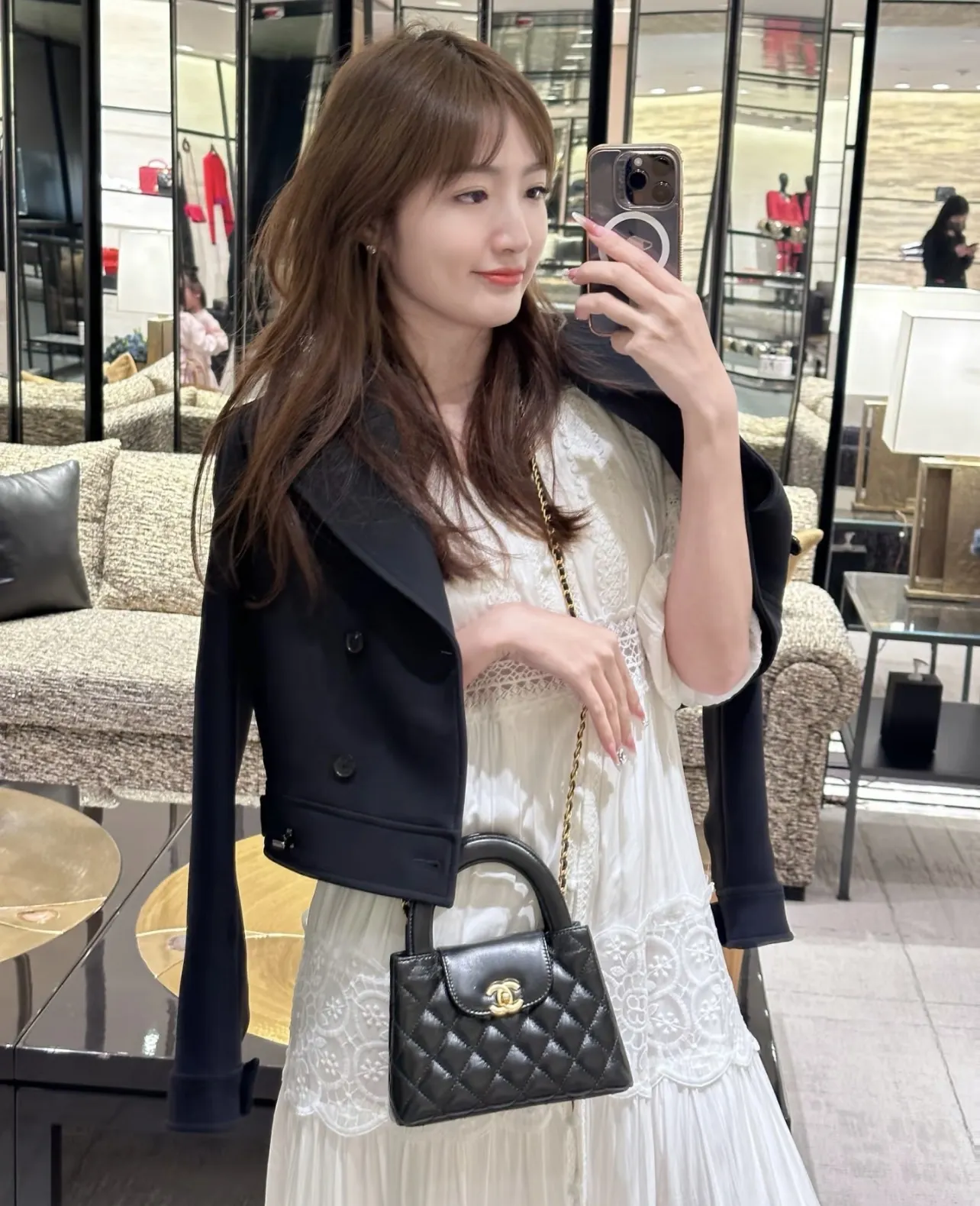 Quilted Leather Top-Handle Bag D41018474 — view 8