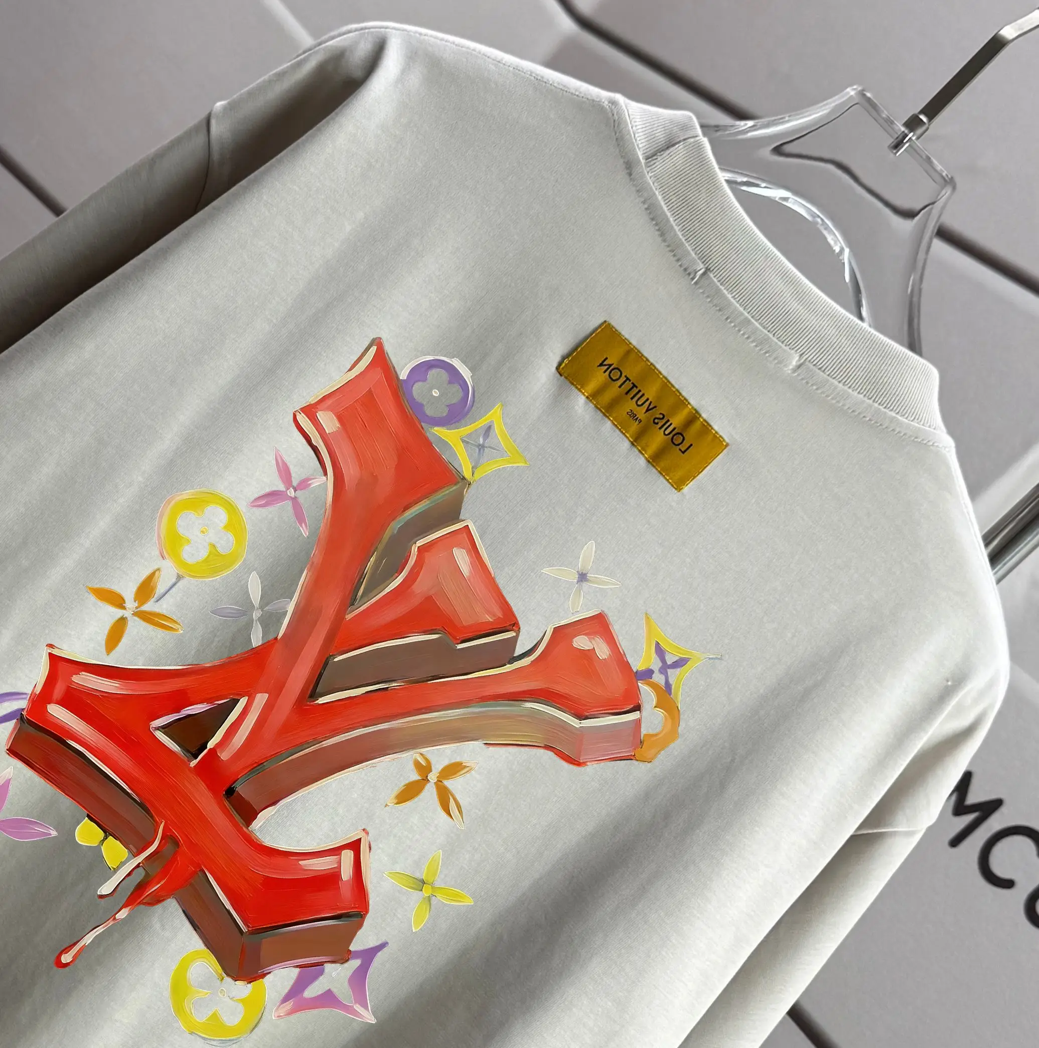 Logo Graphic Print Cotton T-Shirt D13012588 — view 3