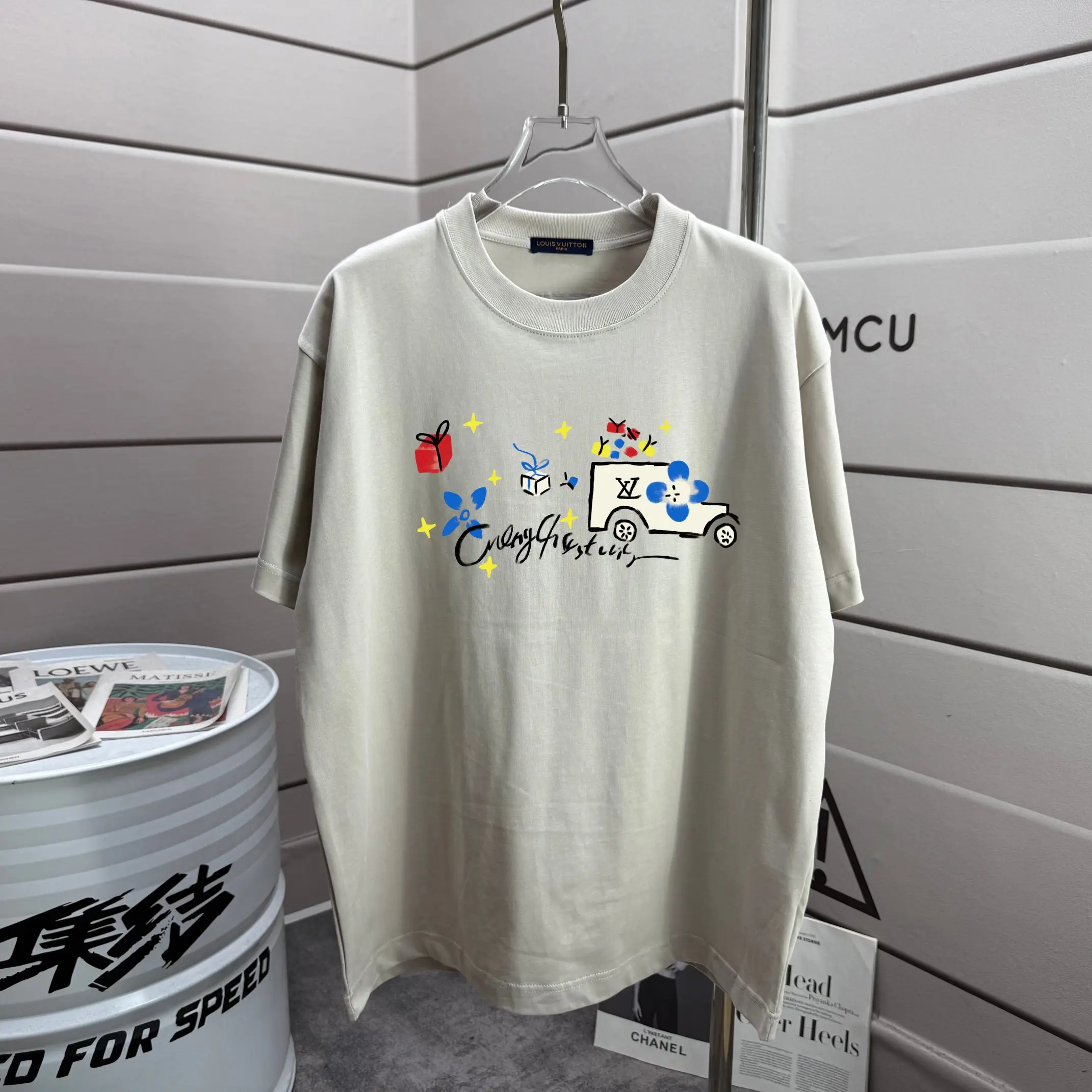 Graphic Print Cotton Jersey T-Shirt D13012596