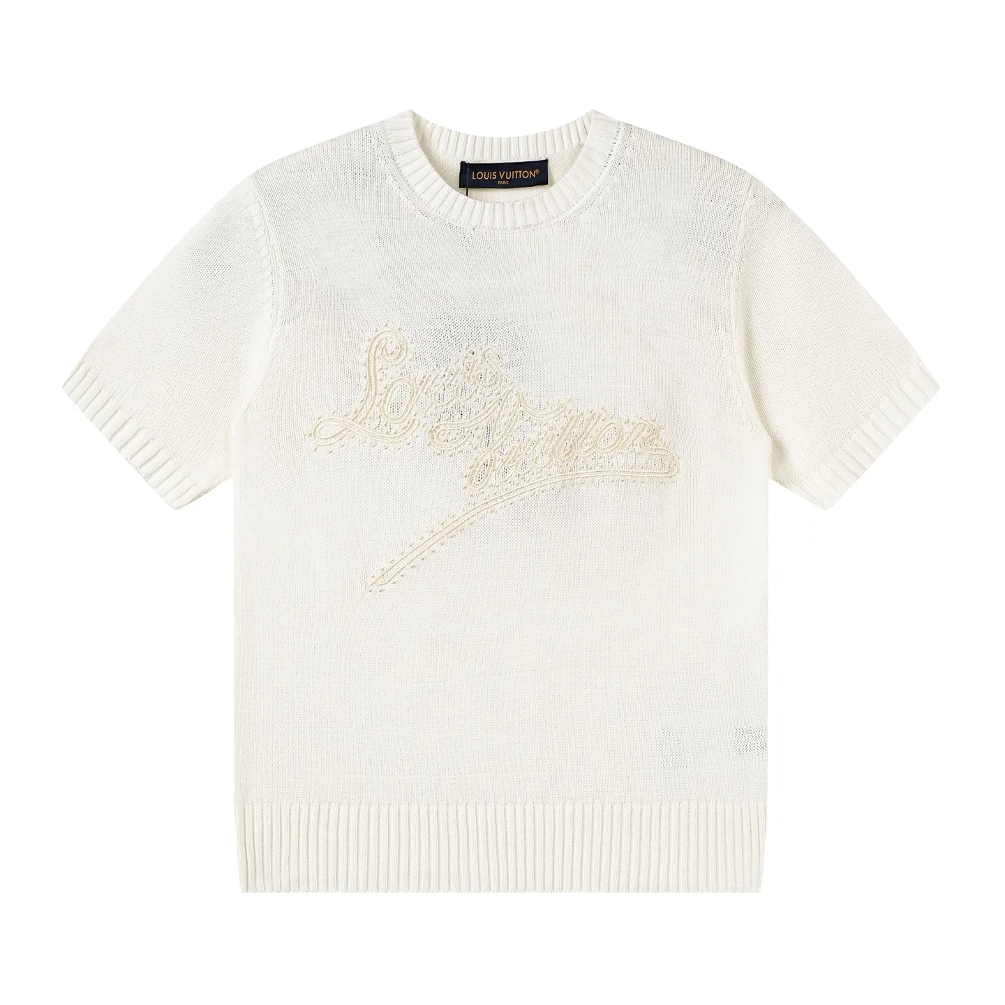 Monogram Embroidered Wool-Blend Knit Top D15521646 — view 2