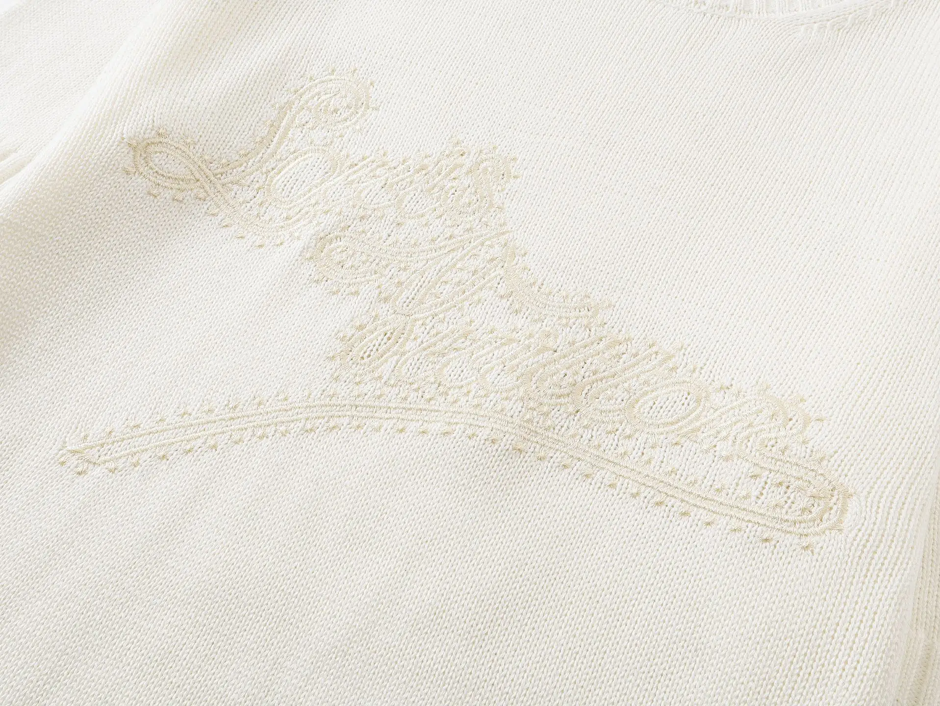 Monogram Embroidered Wool-Blend Knit Top D15521646 — view 6