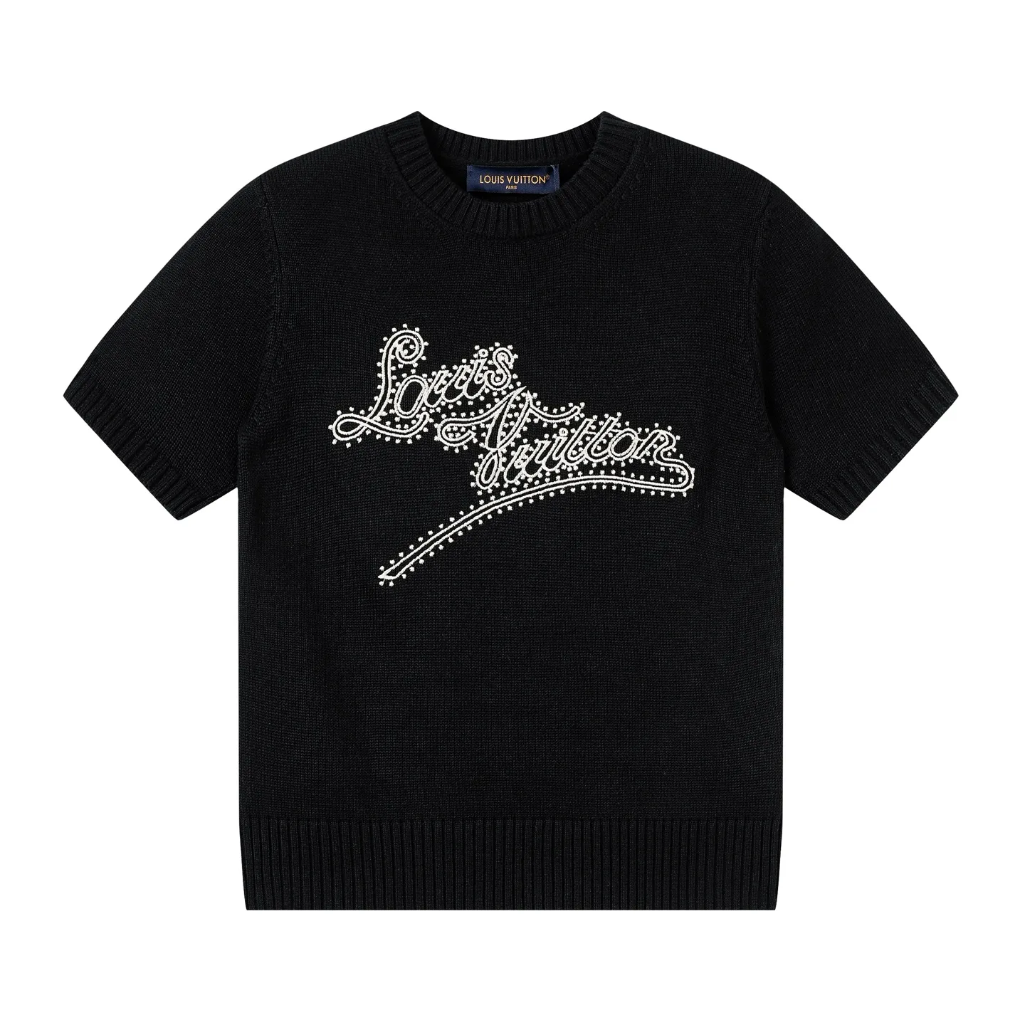 Monogram Embroidered Wool Knit Top D15521645 — view 2