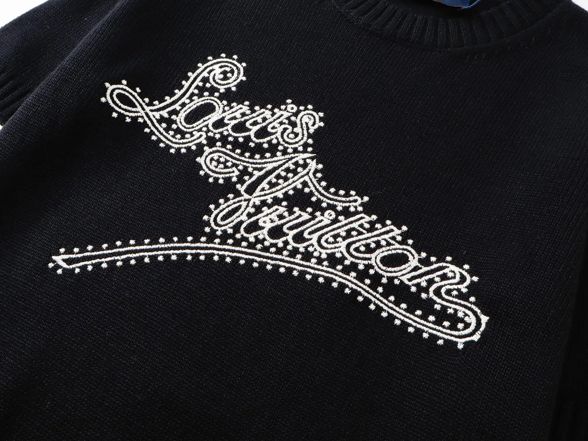 Monogram Embroidered Wool Knit Top D15521645 — view 6