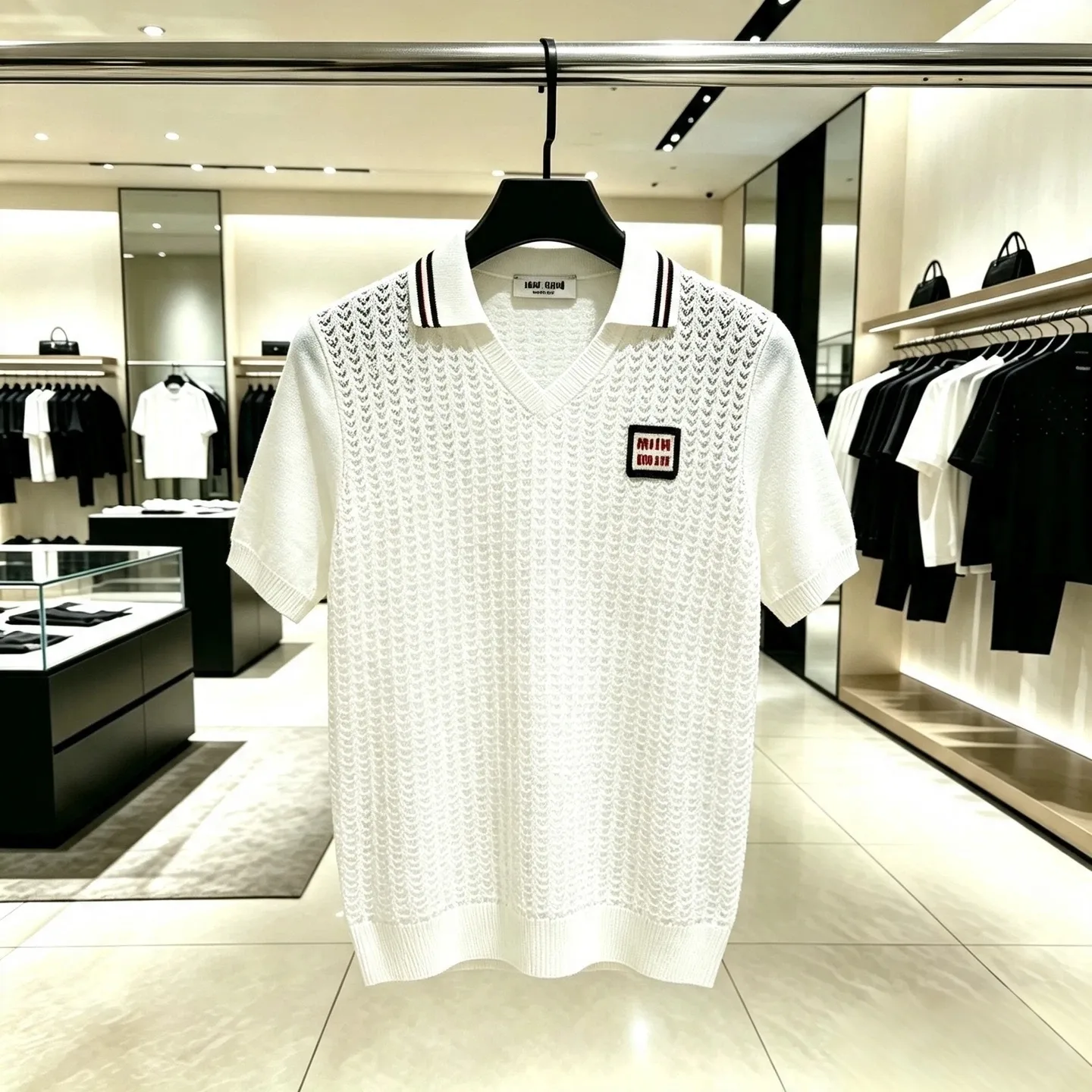 Open-Knit Cotton Polo Shirt D16021644