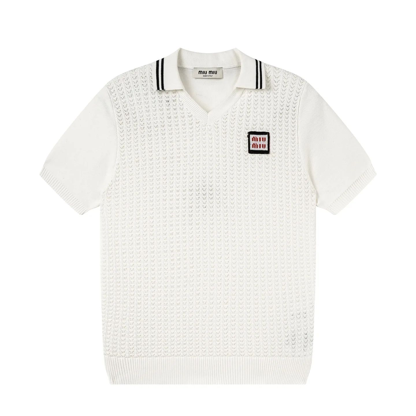 Open-Knit Cotton Polo Shirt D16021644 — view 2