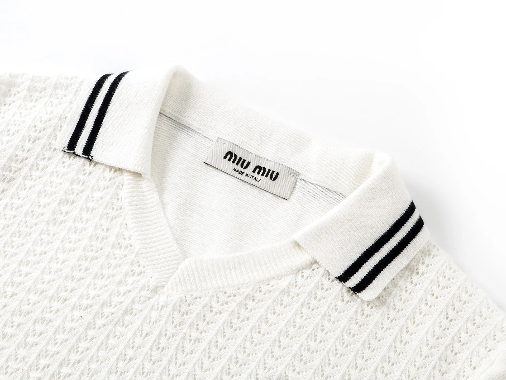 Open-Knit Cotton Polo Shirt D16021644 — view 4