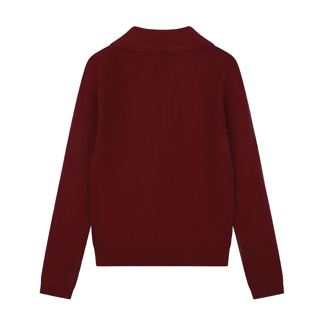 Slim-Fit Wool-Blend Polo Sweater D17022720 — view 2
