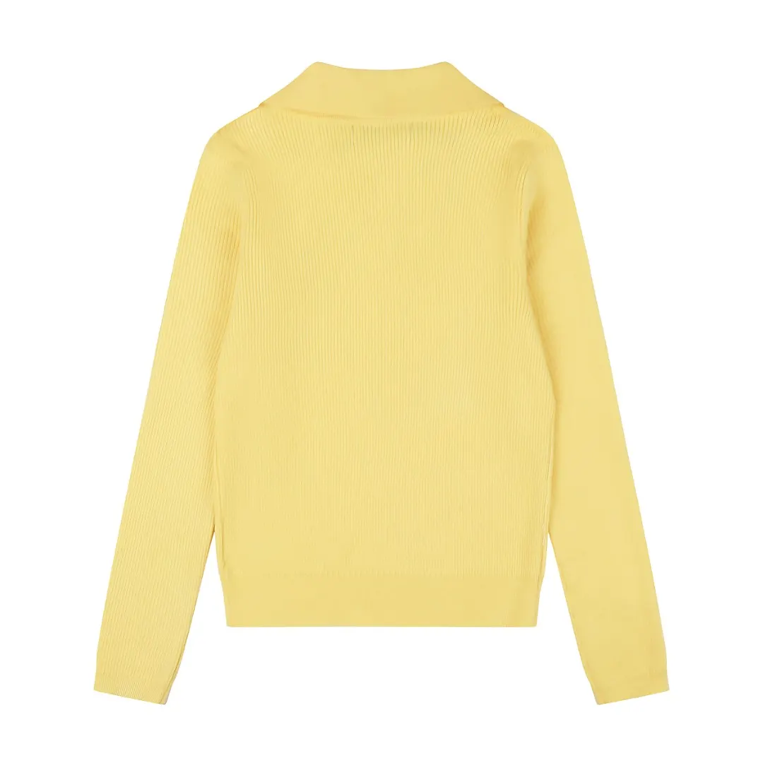 Polo Collar Wool-Blend Knit Sweater D17022963 — view 2