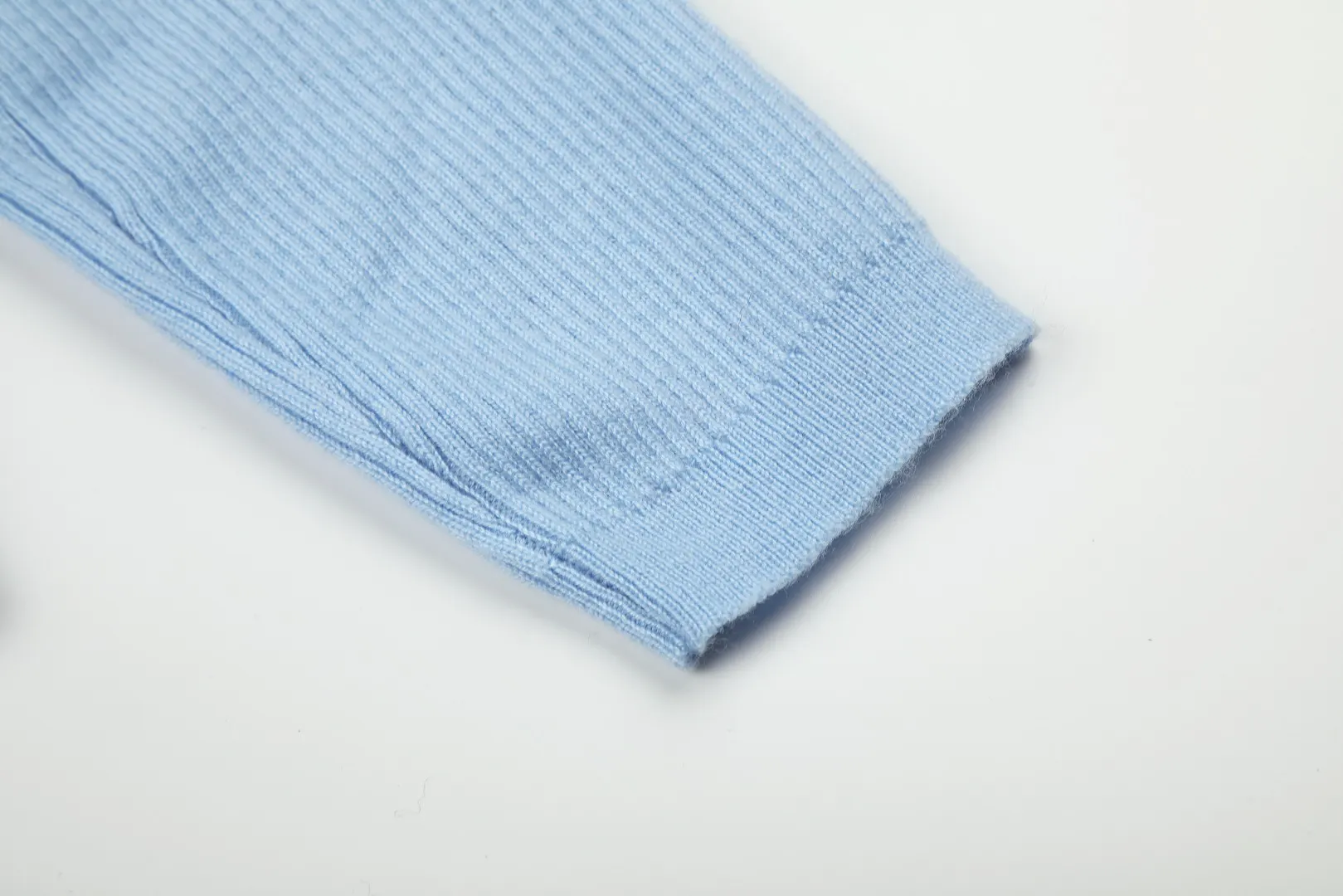 Ribbed Wool-Blend Polo Sweater D17022964 — view 7