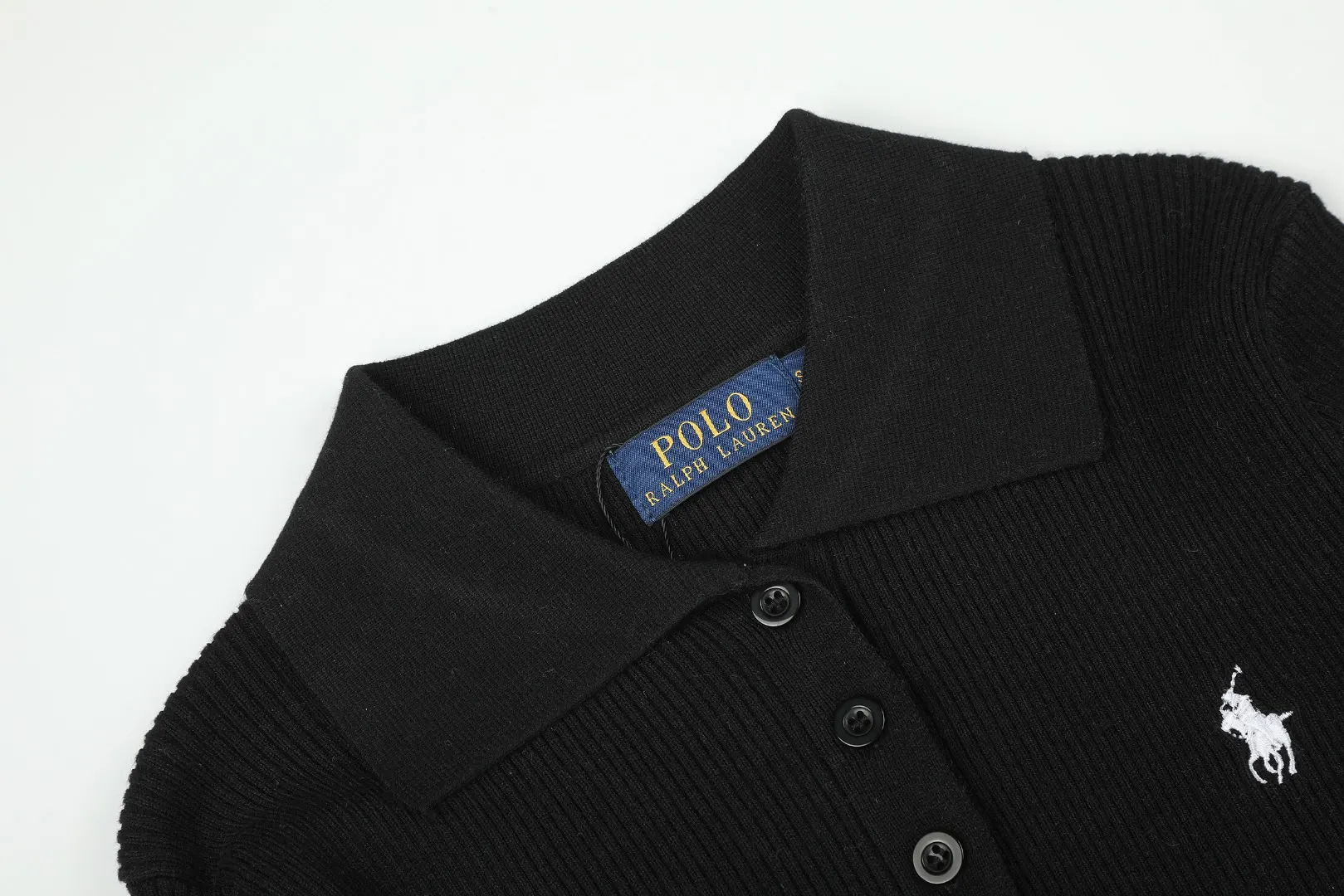 Polo Collar Wool-Blend Knit Sweater D17022960 — view 3
