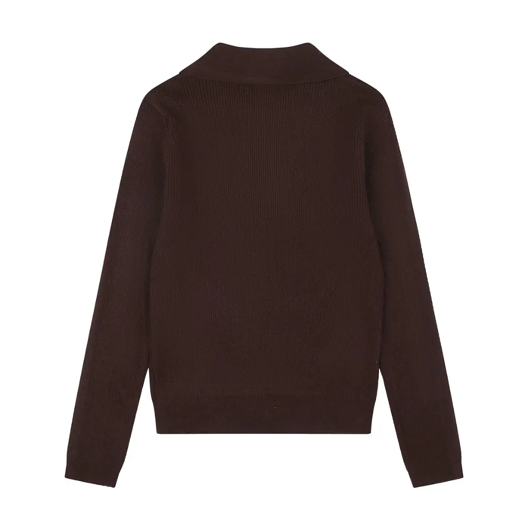 Polo Collar Wool-Blend Knit Sweater D17022962 — view 2