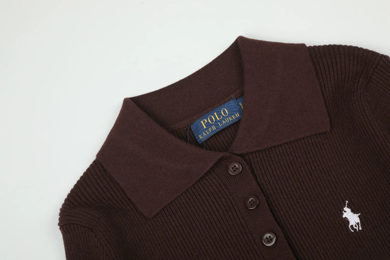 Polo Collar Wool-Blend Knit Sweater D17022962 — view 3