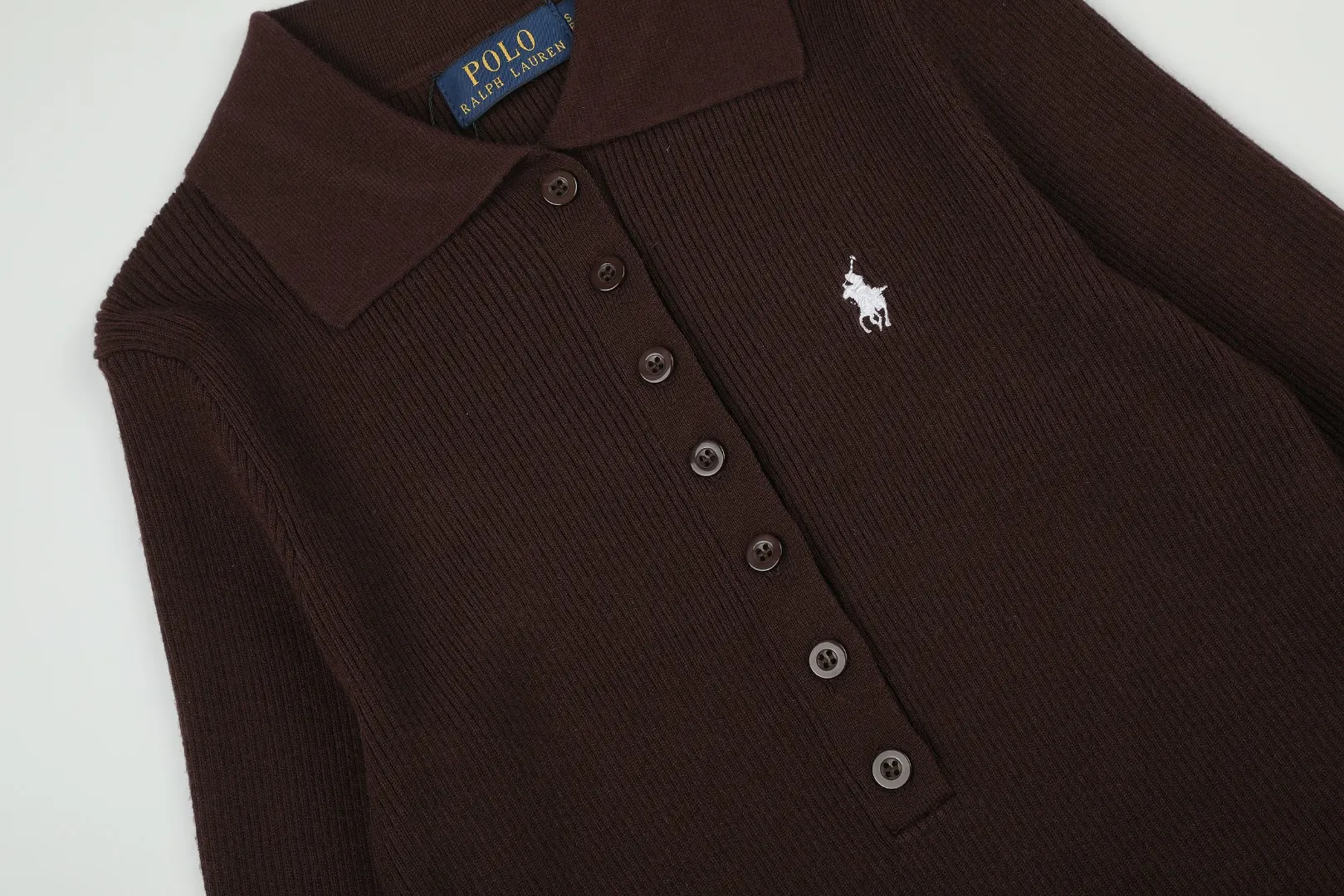 Polo Collar Wool-Blend Knit Sweater D17022962 — view 4